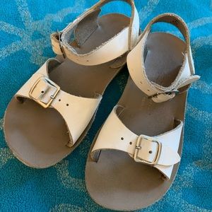 White sun sand sandals